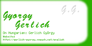 gyorgy gerlich business card